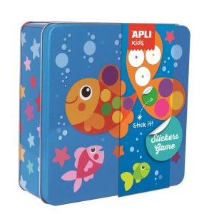 Jeu de Gommettes Boite Métal Poisson