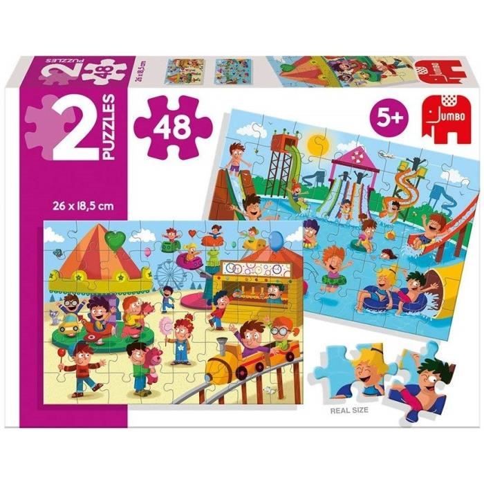2 Puzzles 48 pièces – Parc Aquatique et Fête Foraine – Image 2