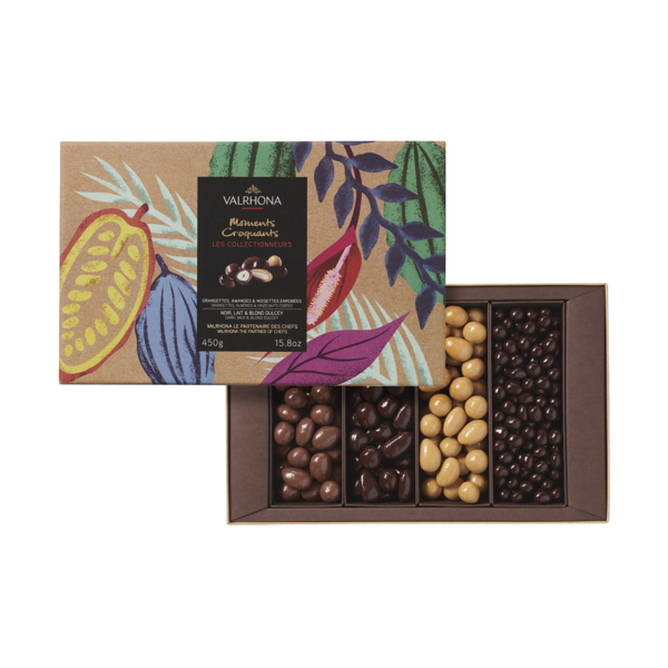 Coffret Les Collectionneurs amandes, noisettes et orange 450gr Valrhona – Image 2