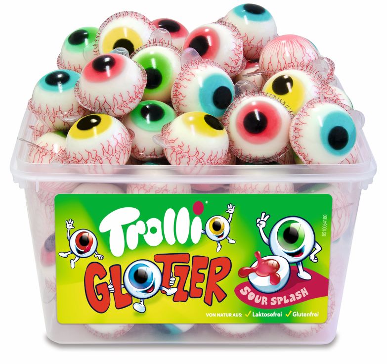 Tubo de 60 pièces d’œil Glotzer Trolli