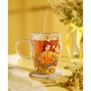 DISNEY PRINCESSES – Belle – Verre avec Fleurs Sechées 300ml
