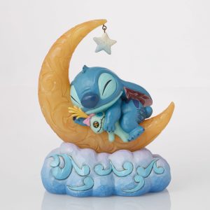 Figurine Stitch et Souillon Lune lumineuse – Disney Traditions