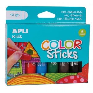 6 Crayons Color Sticks Gouache