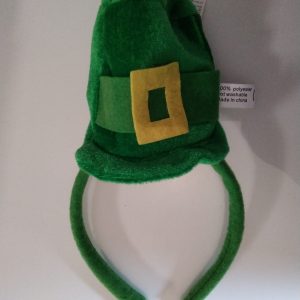 Serre-tête mini chapeau vert Saint Patrick