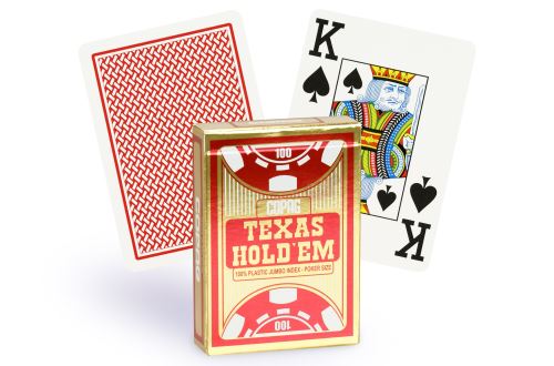 Jeu de Cartes POKER COPAG en plastique Dos Rouge