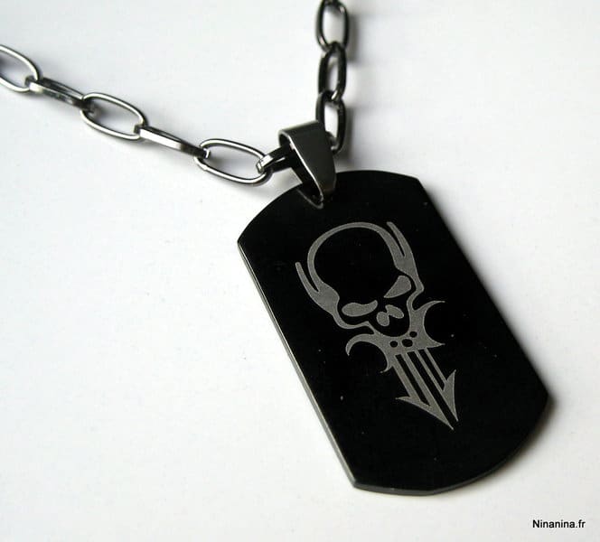 Collier homme tête de mort Acier argenté – Image 9