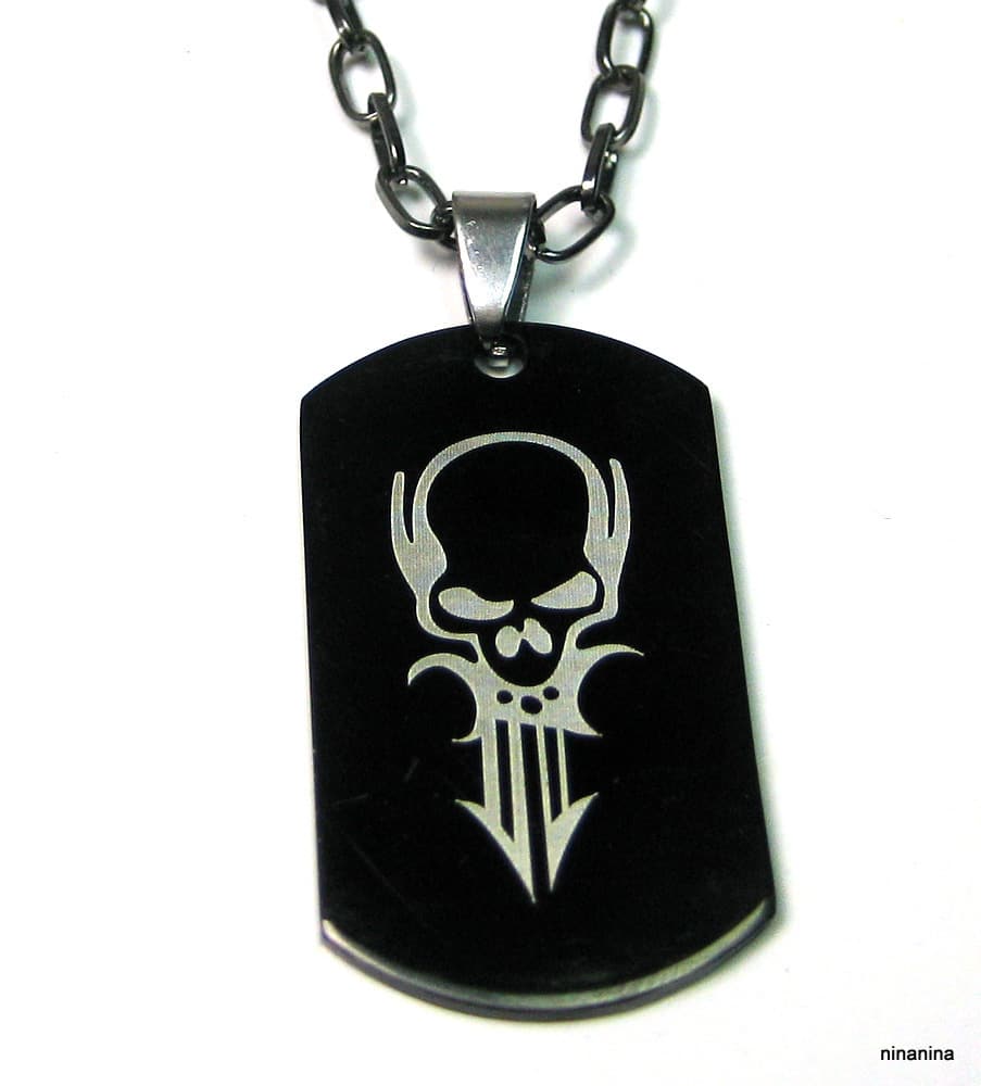 Collier homme tête de mort Acier argenté – Image 4