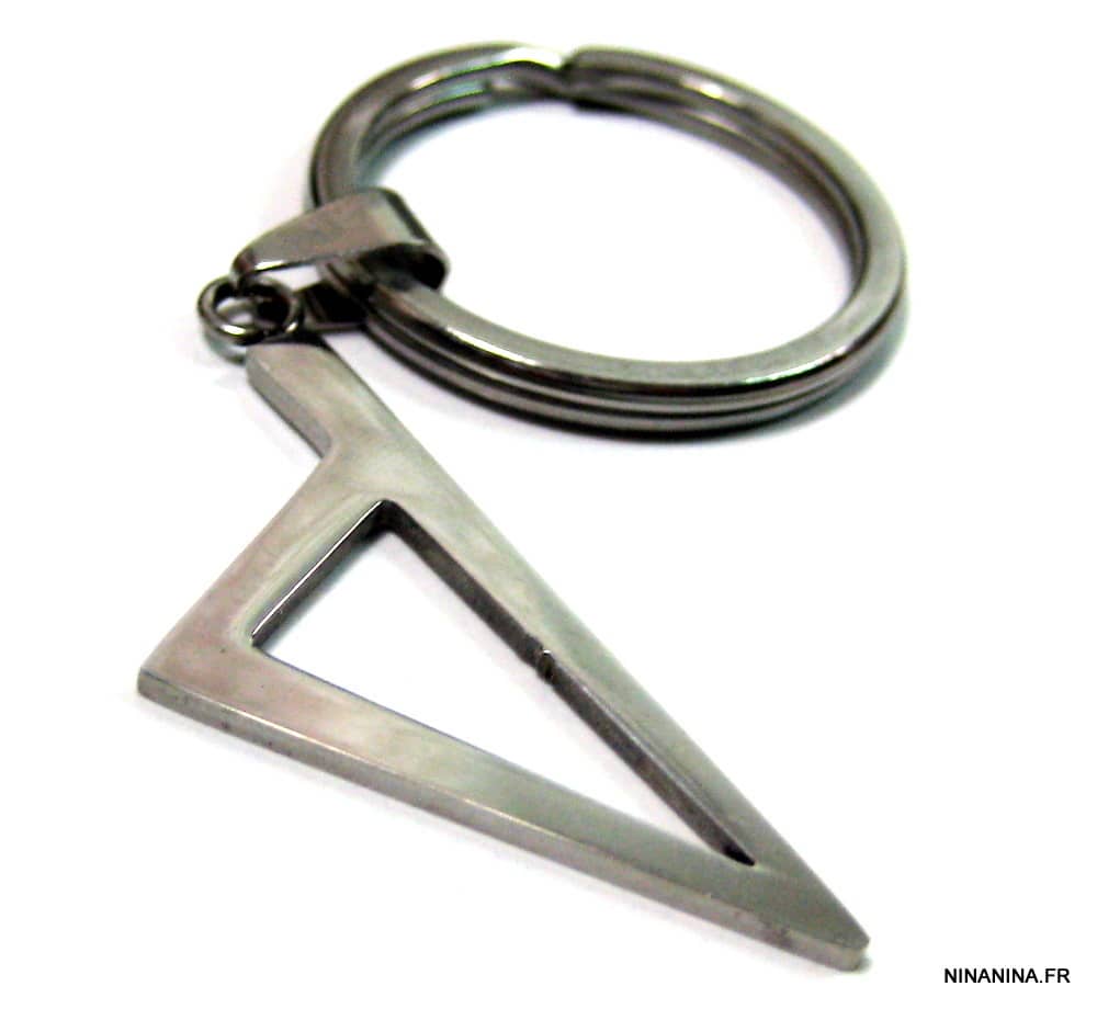 Porte clé Acier inoxydable Pendentif corse stylisée – Image 2