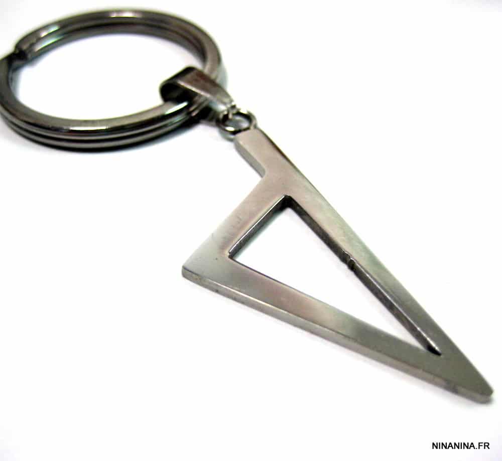 Porte clé Acier inoxydable Pendentif corse stylisée – Image 4