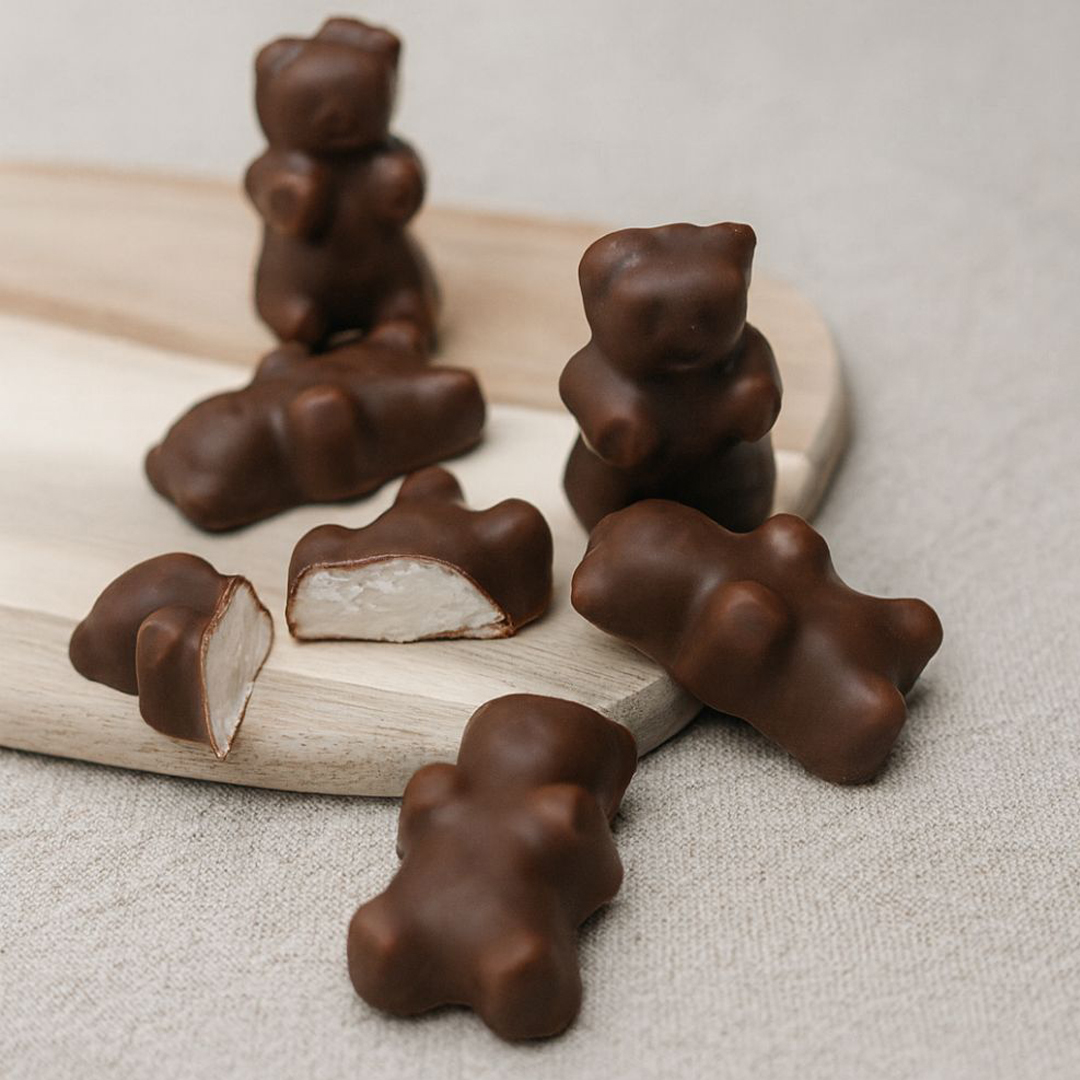 Oursons guimauve vanille et chocolat noir