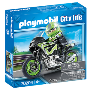 PLAYMOBIL CITY LIFE 70204 Pilote et Moto