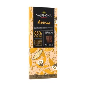 Tablette chocolat noir Abinao 85%, 70g Valrhona