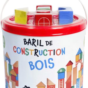 Baril de Constructions en bois 60 pièces