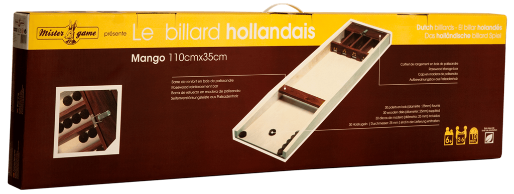 BILLARD HOLLANDAIS EN BOIS – Mango 110×35 CM – Image 3