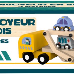 CONVOYEUR EN BOIS – 4 VOITURES