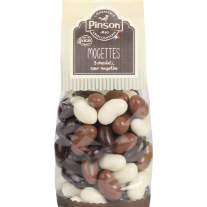 Mogettes 3 chocolats | coeur nougatine