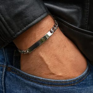 Gourmette Fine Acier Inoxydable Argenté – Bracelet Artisanal Fait Main En France