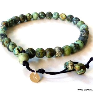 Bracelet personnalisé homme perle turquoise naturelle