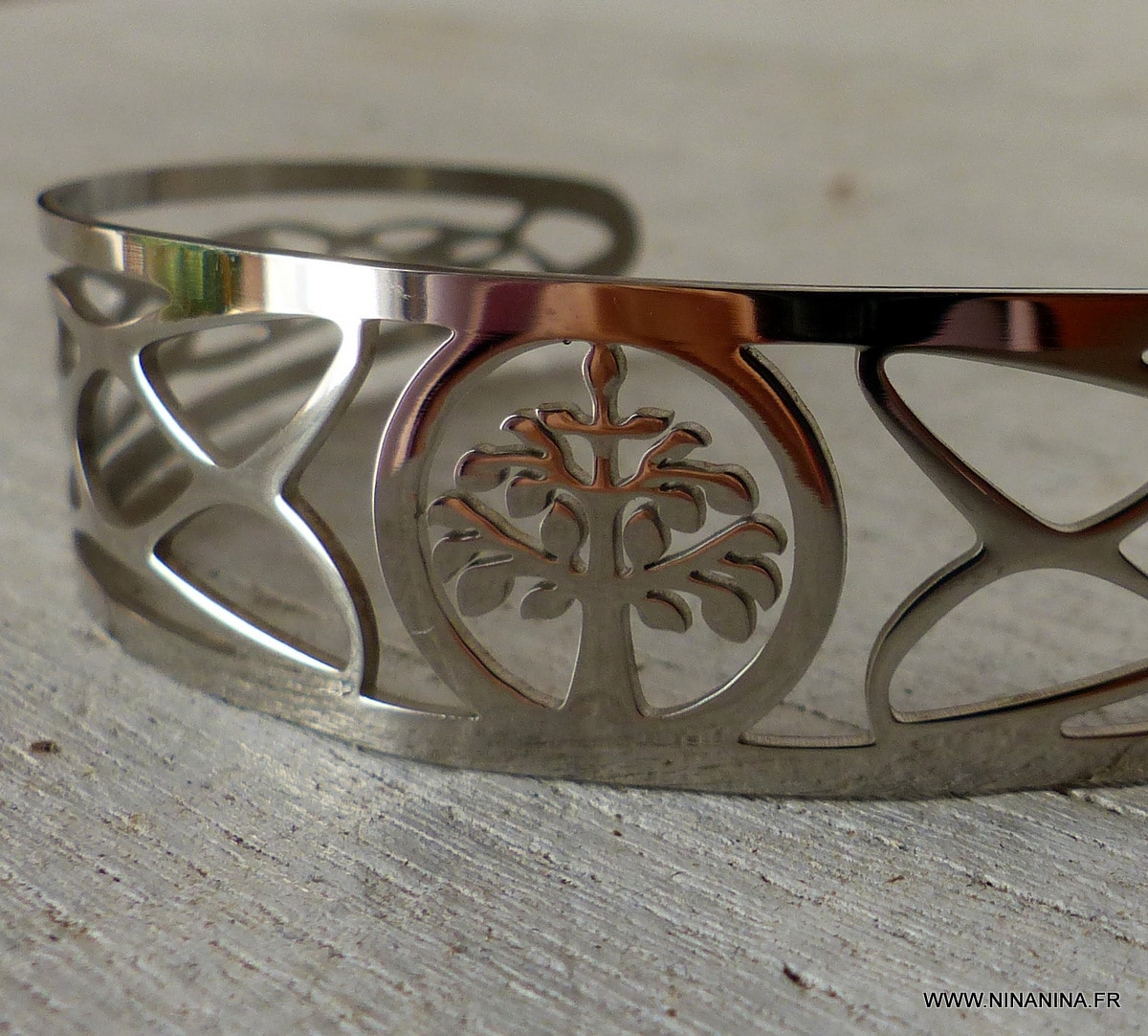 Bracelet acier homme ou femme Arbre de vie – Image 5