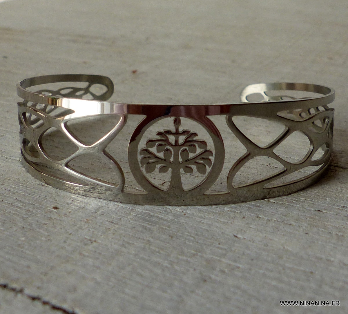 Bracelet acier homme ou femme Arbre de vie – Image 2