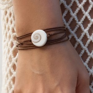 Bracelet cordon oeil de sainte lucie porte bonheur fait main en france