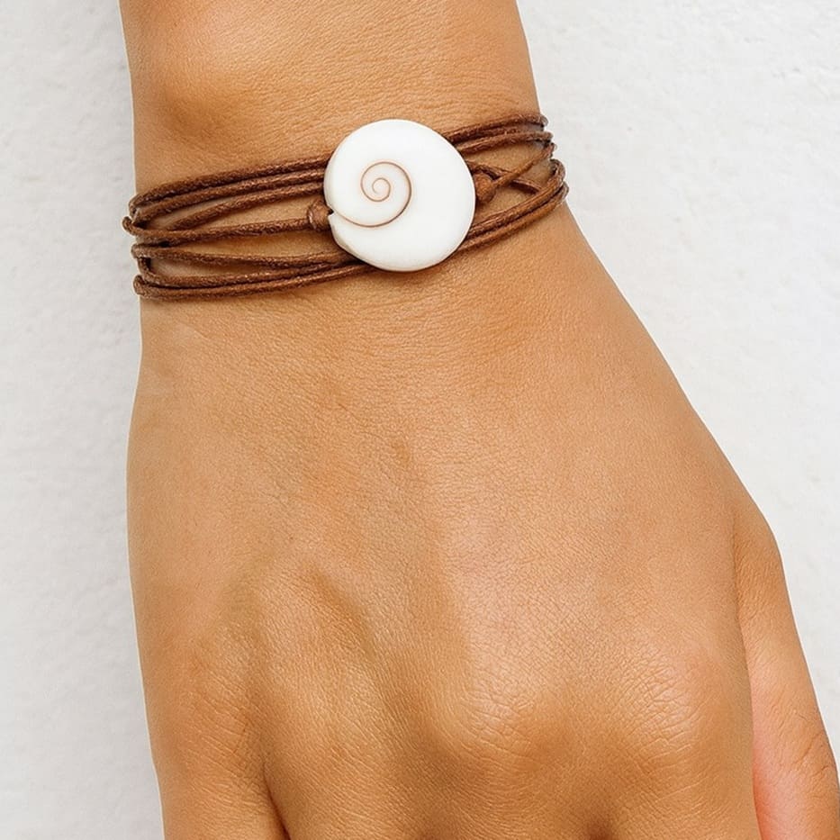 Bracelet cordon oeil de sainte lucie porte bonheur fait main en france – Image 3