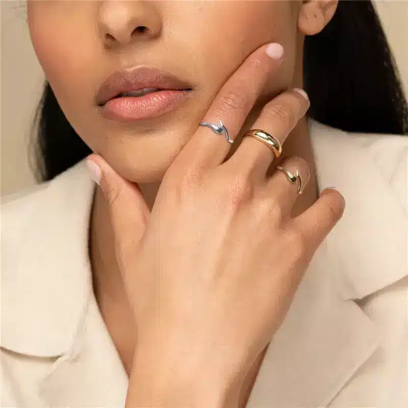 Bague Serpent Argent 925 Massif Réglable Femme – Image 3