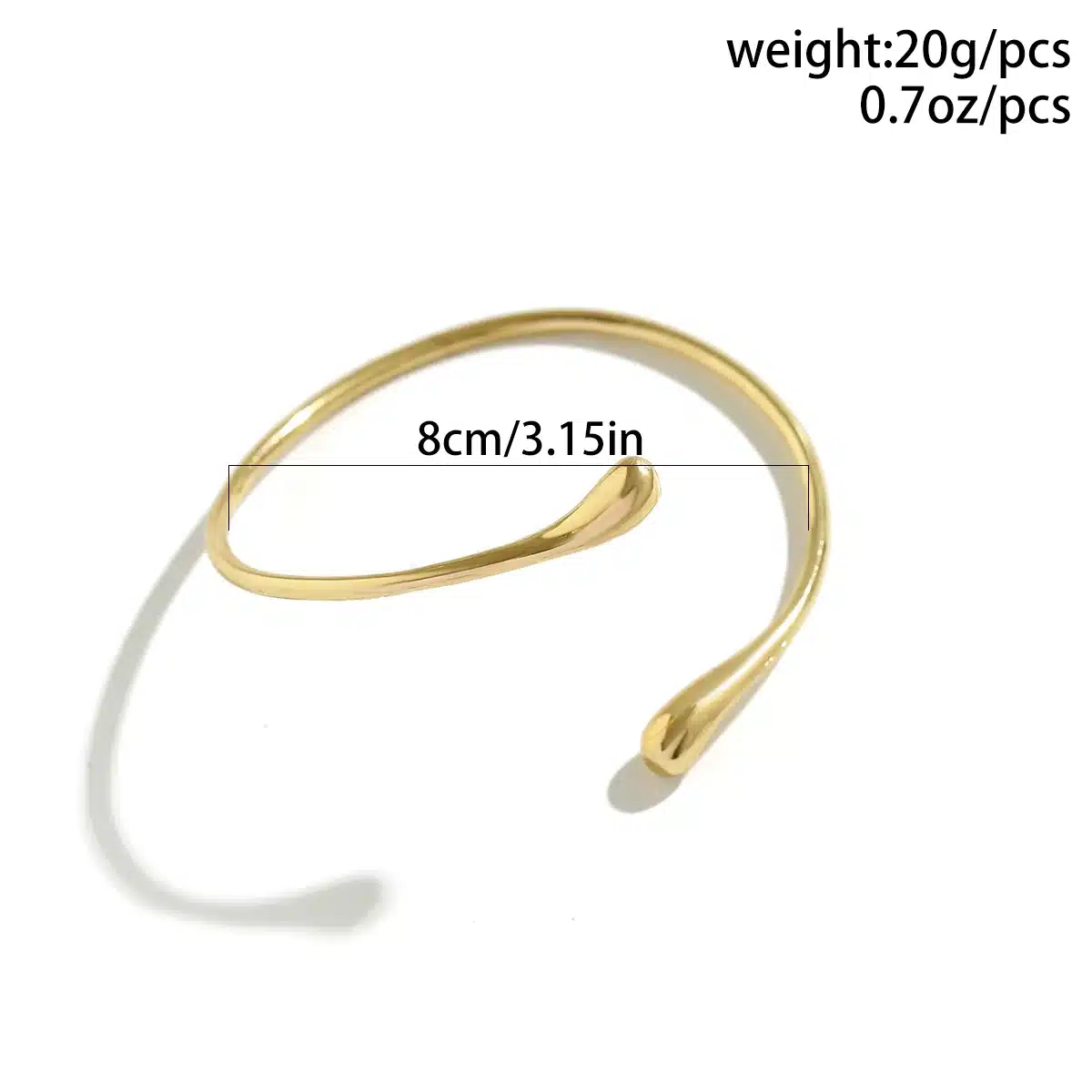 Arm Band Or – Bracelet Haut De Bras ou de Biceps Doré – Image 7
