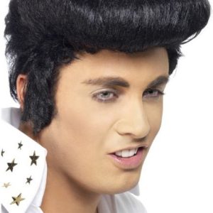 PERRUQUE ROCK NOIRE ELVIS Homme